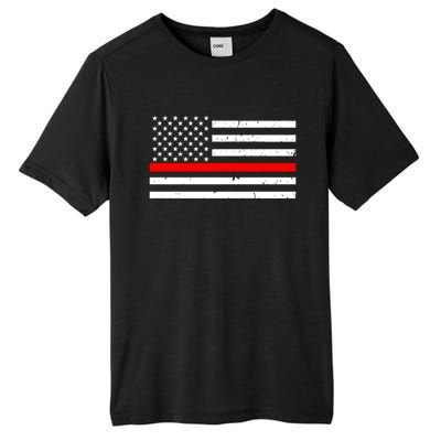 Cool Gift Firefighter Thin Red Line Flag Gift Tall Fusion ChromaSoft Performance T-Shirt