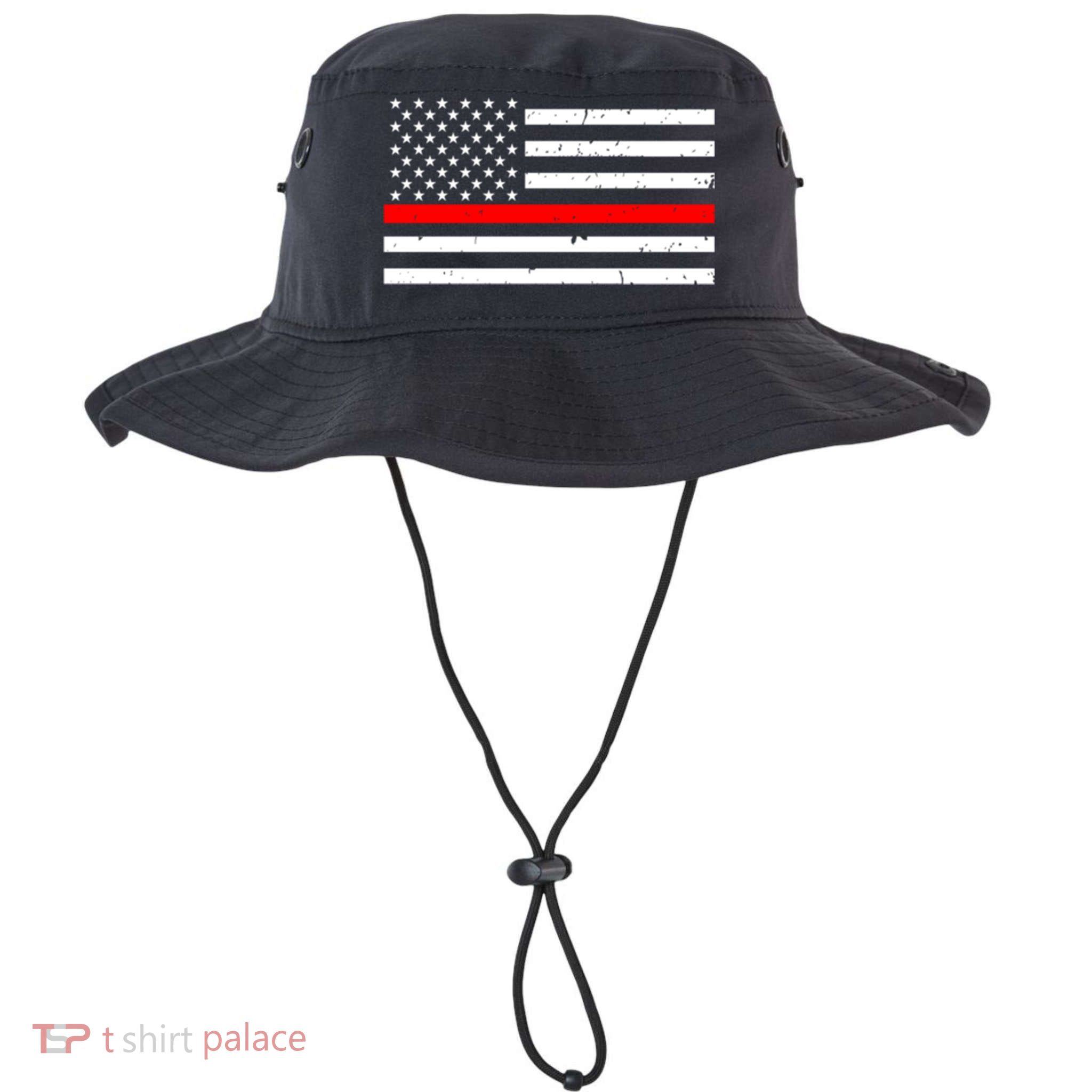 Cool Gift Firefighter Thin Red Line Flag Gift Bucket Hat
