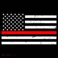 Cool Gift Firefighter Thin Red Line Flag Gift Drawstring Bag