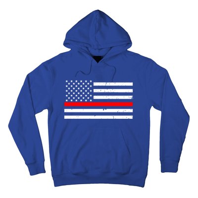 Cool Gift Firefighter Thin Red Line Flag Gift Hoodie