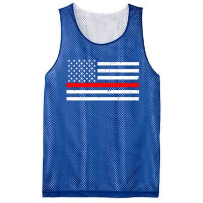 Cool Gift Firefighter Thin Red Line Flag Gift Mesh Reversible Basketball Jersey Tank