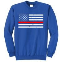 Cool Gift Firefighter Thin Red Line Flag Gift Tall Sweatshirt