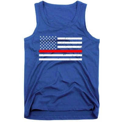 Cool Gift Firefighter Thin Red Line Flag Gift Tank Top