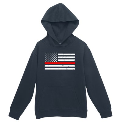 Cool Gift Firefighter Thin Red Line Flag Gift Urban Pullover Hoodie