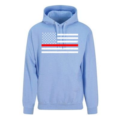 Cool Gift Firefighter Thin Red Line Flag Gift Unisex Surf Hoodie