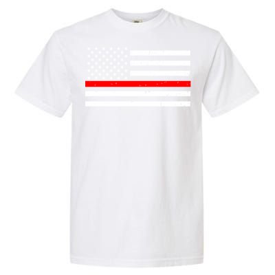 Cool Gift Firefighter Thin Red Line Flag Gift Garment-Dyed Heavyweight T-Shirt