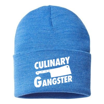 Culinary Gangster Funny Cooking Culinary Gangster Funny Gift Sustainable Knit Beanie