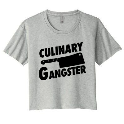 Culinary Gangster Funny Cooking Culinary Gangster Funny Gift Women's Crop Top Tee