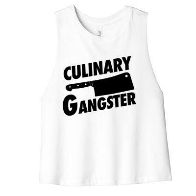 Culinary Gangster Funny Cooking Culinary Gangster Funny Gift Women's Racerback Cropped Tank