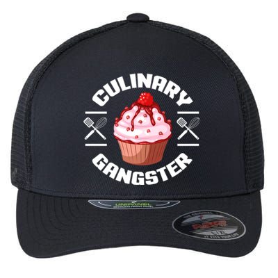 Culinary Gangster Funny Baking Baker Cupcake Funny Gift Flexfit Unipanel Trucker Cap