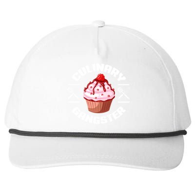 Culinary Gangster Funny Baking Baker Cupcake Funny Gift Snapback Five-Panel Rope Hat