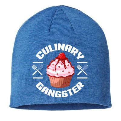 Culinary Gangster Funny Baking Baker Cupcake Funny Gift Sustainable Beanie