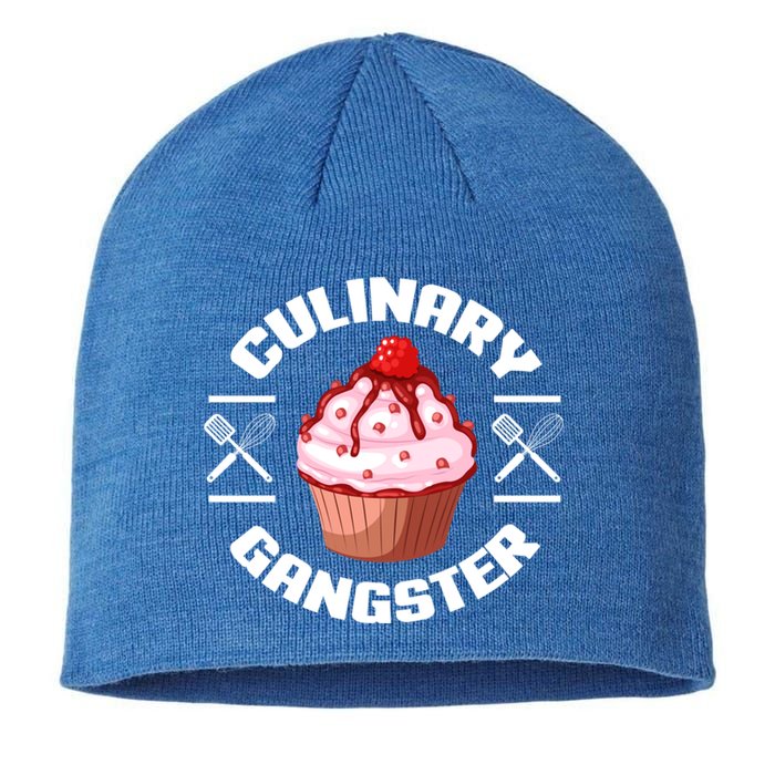 Culinary Gangster Funny Baking Baker Cupcake Funny Gift Sustainable Beanie