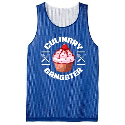 Culinary Gangster Funny Baking Baker Cupcake Funny Gift Mesh Reversible Basketball Jersey Tank