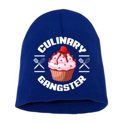 Culinary Gangster Funny Baking Baker Cupcake Funny Gift Short Acrylic Beanie