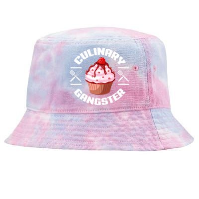 Culinary Gangster Funny Baking Baker Cupcake Funny Gift Tie-Dyed Bucket Hat