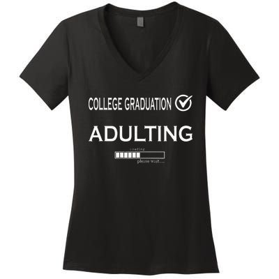 College Graduation Funny Graduate School Women's V-Neck T-Shirt