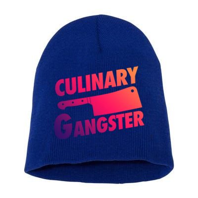 Culinary Gangster Funny Cooking Culinary Gangster Cool Gift Short Acrylic Beanie