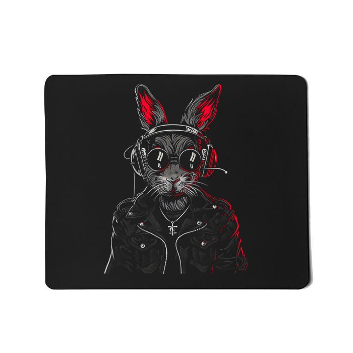 Cool Gift Fiery Rabbit Bold Graphic Design Featuring Flaming Bunny Art  Mousepad