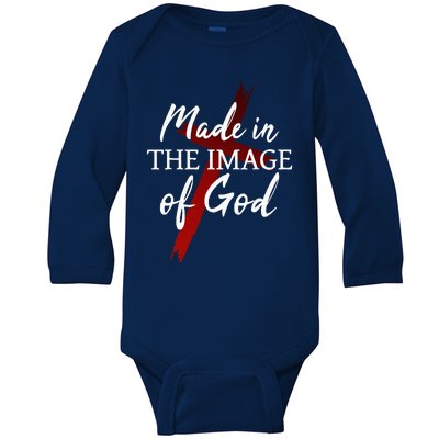 Christians God Faith Jesus Made In The Image Of God Baby Long Sleeve Bodysuit