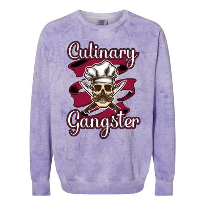 Culinary Gangster Funny Restaurant Cook Chef Gift Colorblast Crewneck Sweatshirt