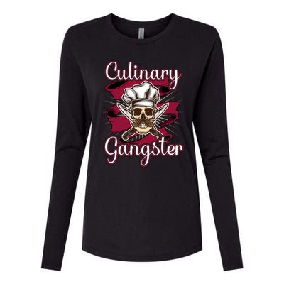 Culinary Gangster Funny Restaurant Cook Chef Gift Womens Cotton Relaxed Long Sleeve T-Shirt