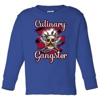 Culinary Gangster Funny Restaurant Cook Chef Gift Toddler Long Sleeve Shirt