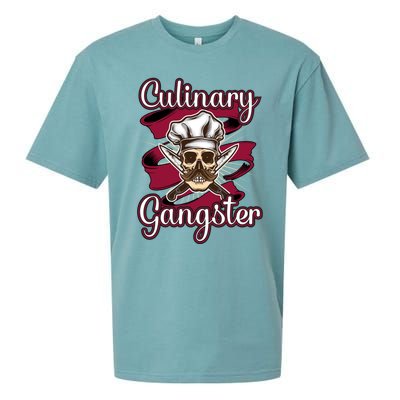 Culinary Gangster Funny Restaurant Cook Chef Gift Sueded Cloud Jersey T-Shirt