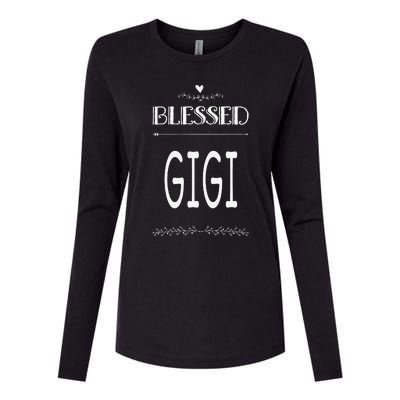 Cute Gift For Grandma Grandmother Blessed Gigi Womens Cotton Relaxed Long Sleeve T-Shirt