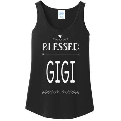 Cute Gift For Grandma Grandmother Blessed Gigi Ladies Essential Tank