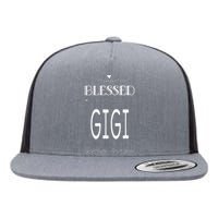 Cute Gift For Grandma Grandmother Blessed Gigi Flat Bill Trucker Hat