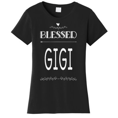 Cute Gift For Grandma Grandmother Blessed Gigi Women's T-Shirt