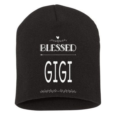 Cute Gift For Grandma Grandmother Blessed Gigi Short Acrylic Beanie