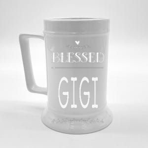 Cute Gift For Grandma Grandmother Blessed Gigi Beer Stein