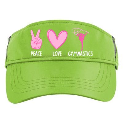 Cool Gymnastics For Women Gymnast Sports Peace Love Adult Drive Performance Visor