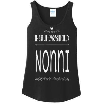 Cute Gift For Grandma Grandmother Blessed Nonni Ladies Essential Tank