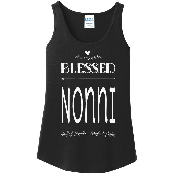 Cute Gift For Grandma Grandmother Blessed Nonni Ladies Essential Tank