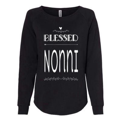 Cute Gift For Grandma Grandmother Blessed Nonni Womens California Wash Sweatshirt