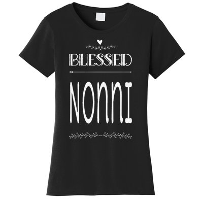 Cute Gift For Grandma Grandmother Blessed Nonni Women's T-Shirt