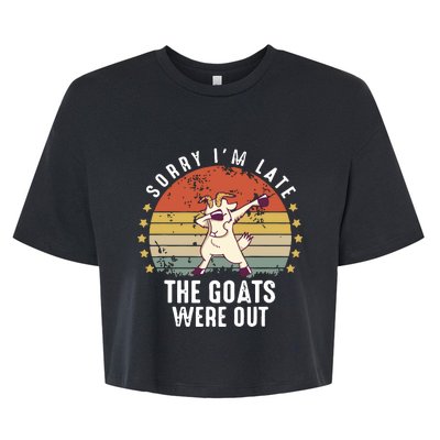 Cute Goat Funny Goat Farm Animal Bella+Canvas Jersey Crop Tee