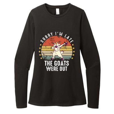 Cute Goat Funny Goat Farm Animal Womens CVC Long Sleeve Shirt