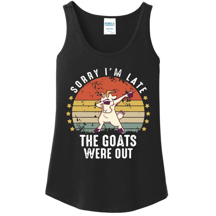 Cute Goat Funny Goat Farm Animal Ladies Essential Tank