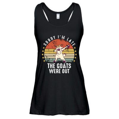 Cute Goat Funny Goat Farm Animal Ladies Essential Flowy Tank