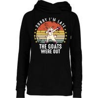 Cute Goat Funny Goat Farm Animal Womens Funnel Neck Pullover Hood