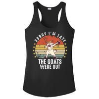 Cute Goat Funny Goat Farm Animal Ladies PosiCharge Competitor Racerback Tank