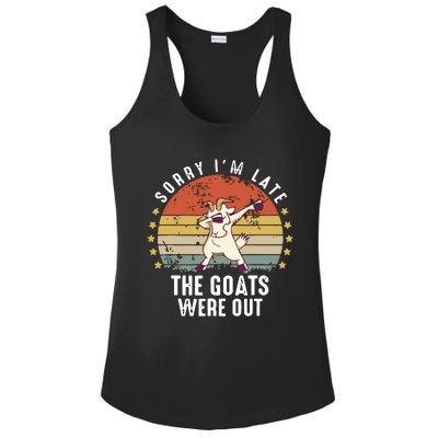 Cute Goat Funny Goat Farm Animal Ladies PosiCharge Competitor Racerback Tank