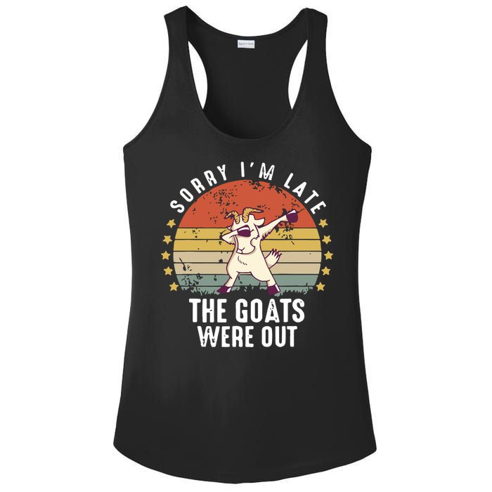 Cute Goat Funny Goat Farm Animal Ladies PosiCharge Competitor Racerback Tank