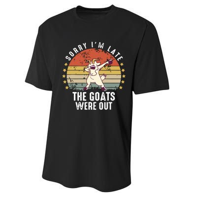 Cute Goat Funny Goat Farm Animal Performance Sprint T-Shirt