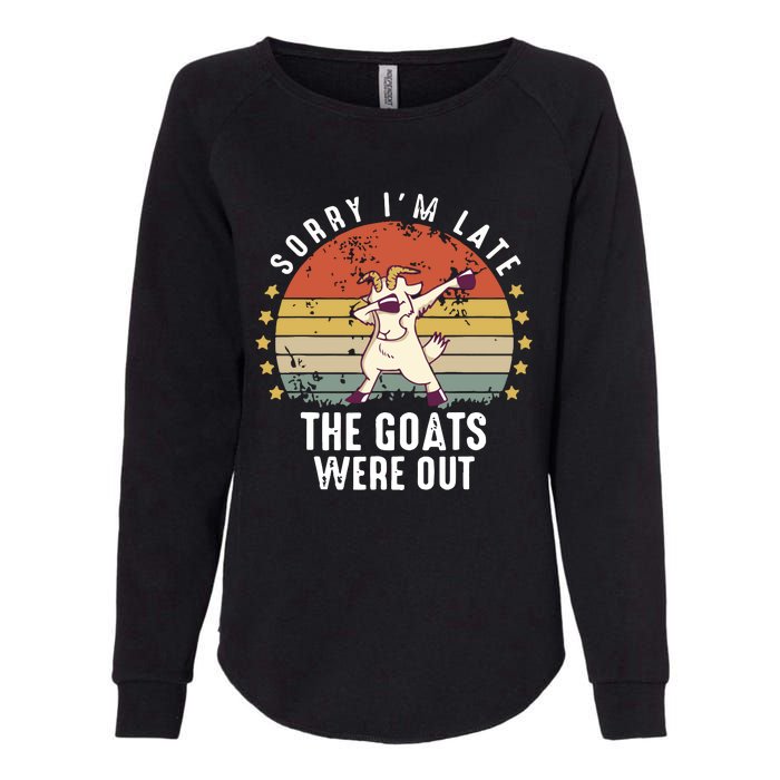 Cute Goat Funny Goat Farm Animal Womens California Wash Sweatshirt