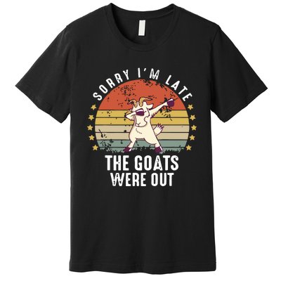 Cute Goat Funny Goat Farm Animal Premium T-Shirt